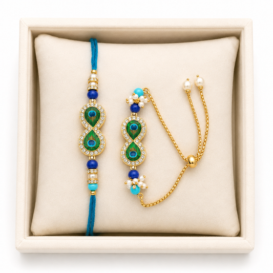 Bhaiya Bhabhi Rakhi Set With Roli Chawal
