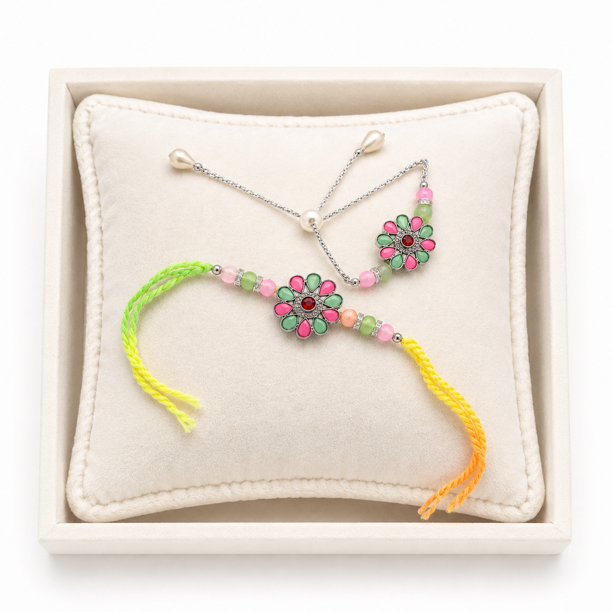 Bhaiya Bhabhi Rakhi Set With Roli Chawal