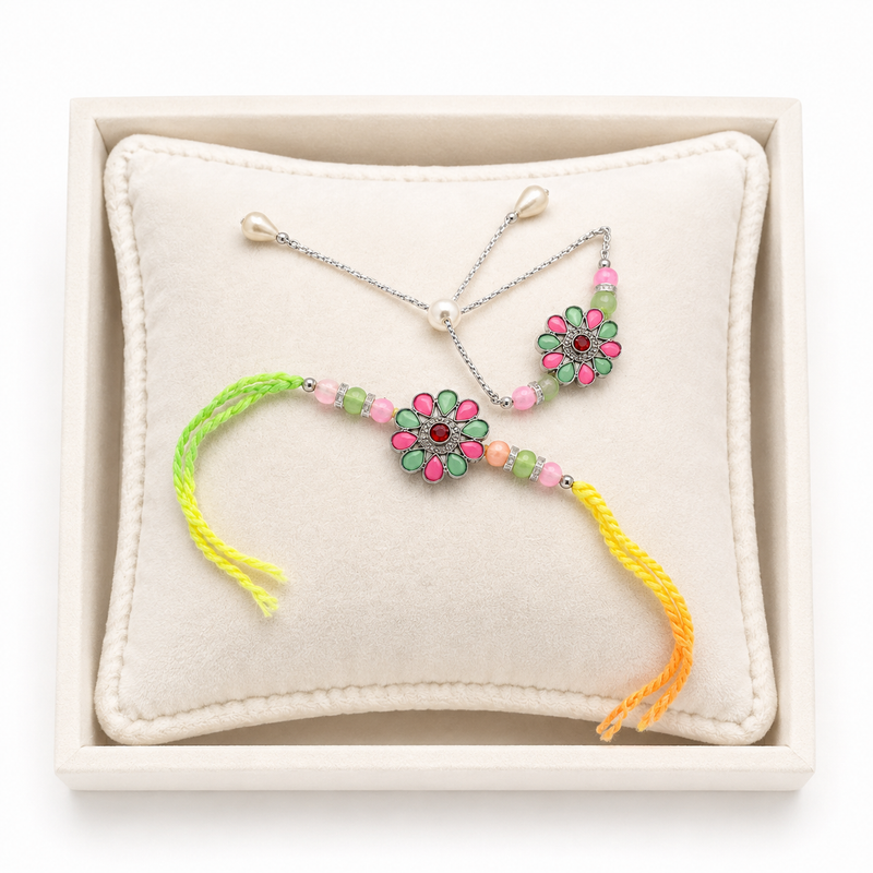 Bhaiya Bhabhi Rakhi Set With Roli Chawal